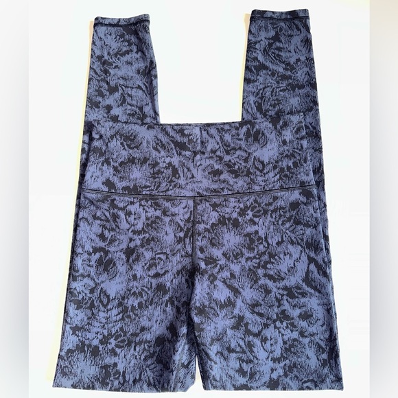 Athleta Textured Elation Tights Medium Tall Black Blue High Rise 28.5” Inseam - Picture 1 of 7